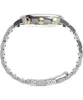 A side view of a silver and gold watch with a metal band, isolated on a white background. Podgląd zdjęcia produktu