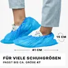 Schuhüberzieher Einweg Stark, Blaue CPE Überziehschuhe, Produktbild-Vorschau 3