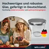 100x WELLGRO Einmachgläser 230ml – Schraubdeckel TO82 Produktbild-Vorschau 4