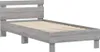 vidaXL Bettgestell mit Kopfteil Grau Sonoma 90x200 cm Produktbild-Vorschau 3