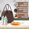 Sac isotherme ASEBBO pour femmes et hommes (marron Voir les images du produit 7