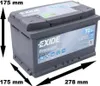 Exide EA722 Premium Carbon Boost 72Ah 720A Autobatterie Produktbild-Vorschau 2