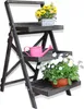 Blumenleiter Blumentreppe mit 3 Etagen, schwarz Produktbild-Vorschau 7