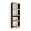A technical drawing of a tall, narrow bookshelf with dimensions indicated. Produktbild-Vorschau