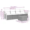 5-tlg. Garten-Sofagarnitur mit Kissen Schwarz Poly Rattan Produktbild-Vorschau 3