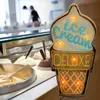 Enseigne métallique RETRO LED Ice Cream enseigne grande Voir les images du produit 10