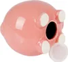 The underside of a pink ceramic piggy bank with its stopper removed. Náhľad obrázku produktu