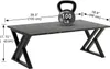 Huhote Couchtisch rechteckig Schwarz Metallrahmen 100 x 40 Produktbild-Vorschau 3