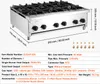 SucceBuy Cucina commerciale a gas con 6 bruciatori, 42 kW, Anteprima dell’immagine prodotto 7
