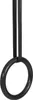 A pair of black gymnastic rings with black straps hanging against a white background. Produktbild-Vorschau