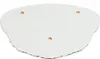 A white, irregularly shaped object with three holes is shown against a white background. Produktbild-Vorschau