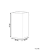 BELIANI Blumentopf Schwarz 40 x 40 x 77 cm Produktbild-Vorschau 3