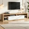 Meuble TV Merax avec éclairage LED pour écran de 75 pouces, Voir les images du produit 10