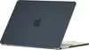 The back of a closed laptop with a dark gray case and the Apple logo visible. Produktbild-Vorschau