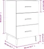 vidaXL Nočný stolík biely 40x40x66 cm Materiál drevo Náhľad obrázku produktu 8