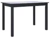 vidaXL Esstisch Schwarz 114x71x75 cm Gummiholz Massiv Produktbild-Vorschau 1