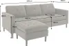 riess-ambiente Retro Ecksofa STOCKHOLM 220cm hellbraun Cord Produktbild-Vorschau 2