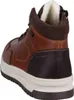 A rear view of a brown bootie with white fur lining. Anteprima dell’immagine prodotto