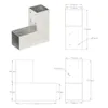 vidaXL Connettore per pali a L Metallo zincato 71 x 71 mm Anteprima dell’immagine prodotto 6