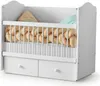 Modernes Babybett Weiß Holz Praktische Schubladen Produktbild-Vorschau 1