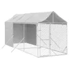 Outdoor-Hundezwinger mit Dach Silbern 2x6x2,5m Verzinkter Produktbild-Vorschau 3