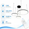 MasterLED LED Pendelleuchte 3-Ring 116W Schwarz, Dimmbar Produktbild-Vorschau 3