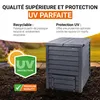 GARANTIA THERMO-WOOD composteur 600 litres anthracite-brun Voir les images du produit 6