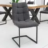 Freischwinger Stuhl MIAMI dunkelgrau Vintage Gestell matt Produktbild-Vorschau 1