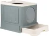 Faltbar Katzentoilette mit ausziehbarer Schale Katzenklo Produktbild-Vorschau 1