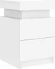 A white bedside table with two drawers and a shelf. Produktbild-Vorschau