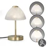 LED stolová lampa - biela - mosadz - opálové sklo - V 24 cm Náhľad obrázku produktu 16