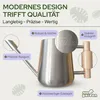 NICEGARDEN Edelstahl Blumengießkanne 1L | Design Gießkanne Produktbild-Vorschau 3