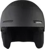 A black Alpina ski helmet shown from the front. Voir les images du produit