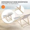 ECD Germany 4x skládací dřevěné lehátko, světle šedé, do Náhled obrázku produktu 4