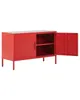 BELIANI Metallschrank Rot Stahl 100 x 40 x 65 cm Sideboard Produktbild-Vorschau 9