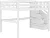 Hochbett mit Schreibtisch, Lattenrost und Treppe, 140x200 Produktbild-Vorschau 7
