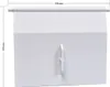 A white skimmer flap for a swimming pool skimmer, with dimensions indicated. Produktbild-Vorschau