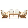 5-tlg. Garten-Lounge-Set mit Auflagen Massivholz Akazie Produktbild-Vorschau 2