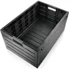 A black folding storage crate is shown from a high-angle perspective against a white background. Produktbild-Vorschau