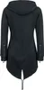A back view of a black hooded parka jacket for women. Náhľad obrázku produktu