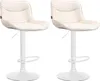 2x Barkruk Vonore - Kunstleer, chroom frame - Crème kleur Productafbeelding-voorbeeld 12