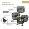 deluxe4home® Rollwagen Rund mit 4 Ebenen I Gitterwagen Produktbild-Vorschau 4