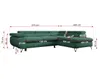 Ecksofa Sofa Grün, Wohnlandschaft L-Form mit Schlaffunktion Produktbild-Vorschau 9