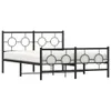 A black metal bed frame with a mattress, shown from a side-angle against a white background. Podgląd zdjęcia produktu