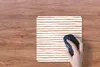 MuchoWow® Mauspad Mousepad Streifen - Weiß - Braun 30x30 cm Produktbild-Vorschau 3