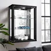 K-Möbel Vetrina sospesa in nero (80x60x25 cm) con 2 ripiani Anteprima dell’immagine prodotto 1