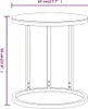 A line drawing of a round side table with dimensions indicated. Produktbild-Vorschau