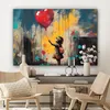 Wanddeko 120x80 cm - Banksy - Mädchen - Luftballon - Herz - Produktbild-Vorschau 7
