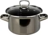 A close-up studio shot of a single pot with a glass lid. Produktbild-Vorschau