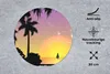 MuchoWow® Mauspad Mousepad Palme - Segelboot - Meer - Nacht Produktbild-Vorschau 2